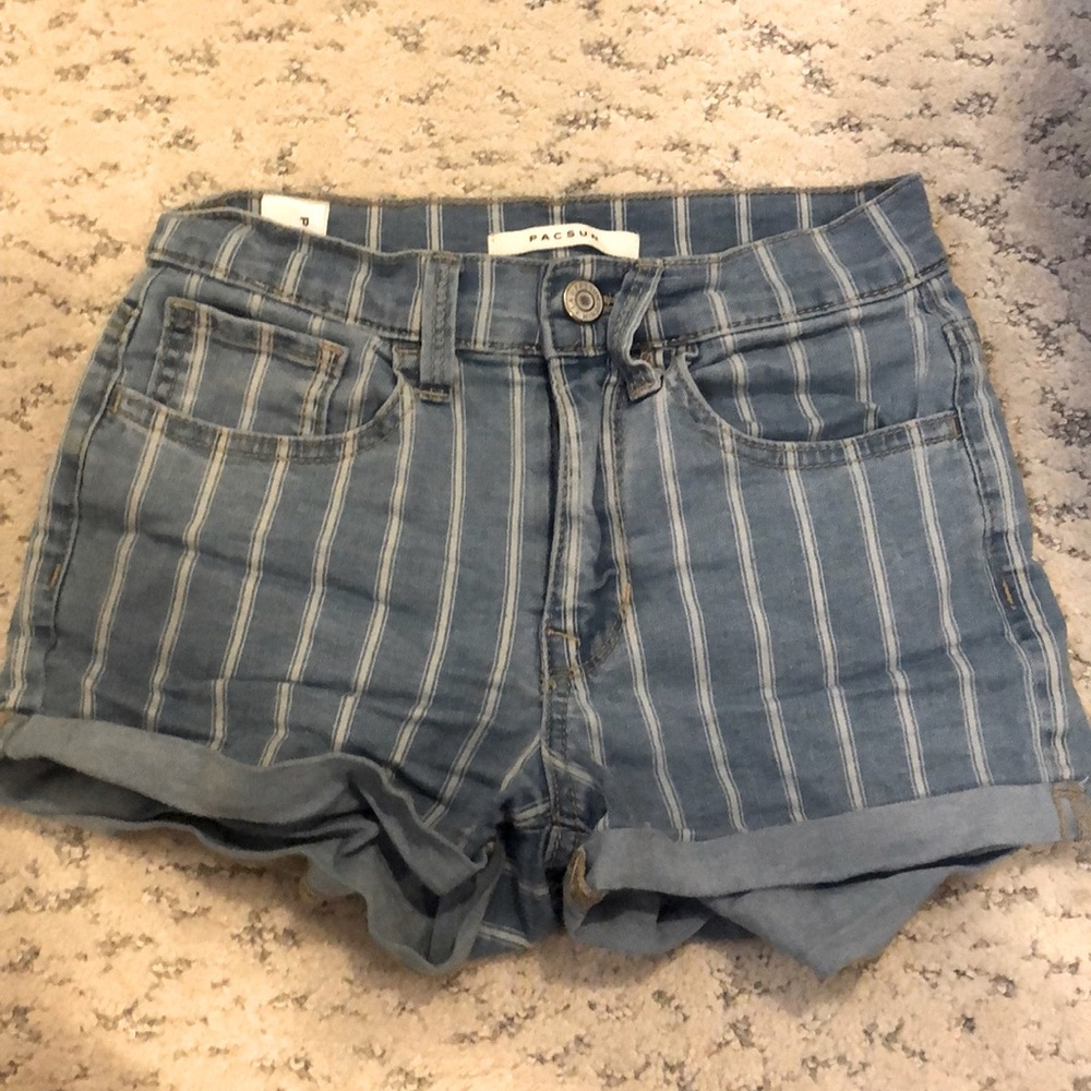 Stripped PacSun jean shorts Brandy